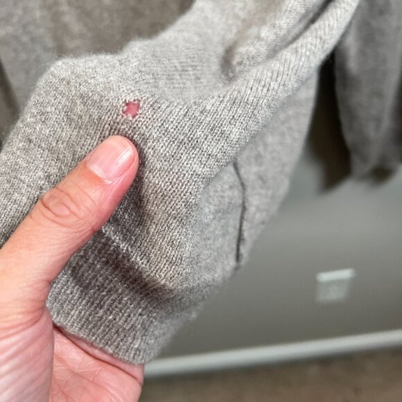 Inhabit Cashmere Collared Sweater Mens Size XXL Brown Classic Preppy *Flaw - Picture 8 of 9